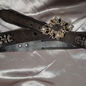 Women's Harley-Davidson Rhinestones Buckle Belt with Metallic Accents